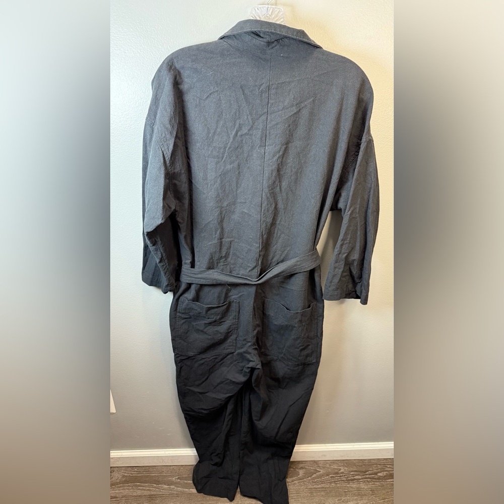 Garmantory Eve Gravel Adjani Jumpsuit Washed‎ Black Belted Size Small - Picture 3 of 5